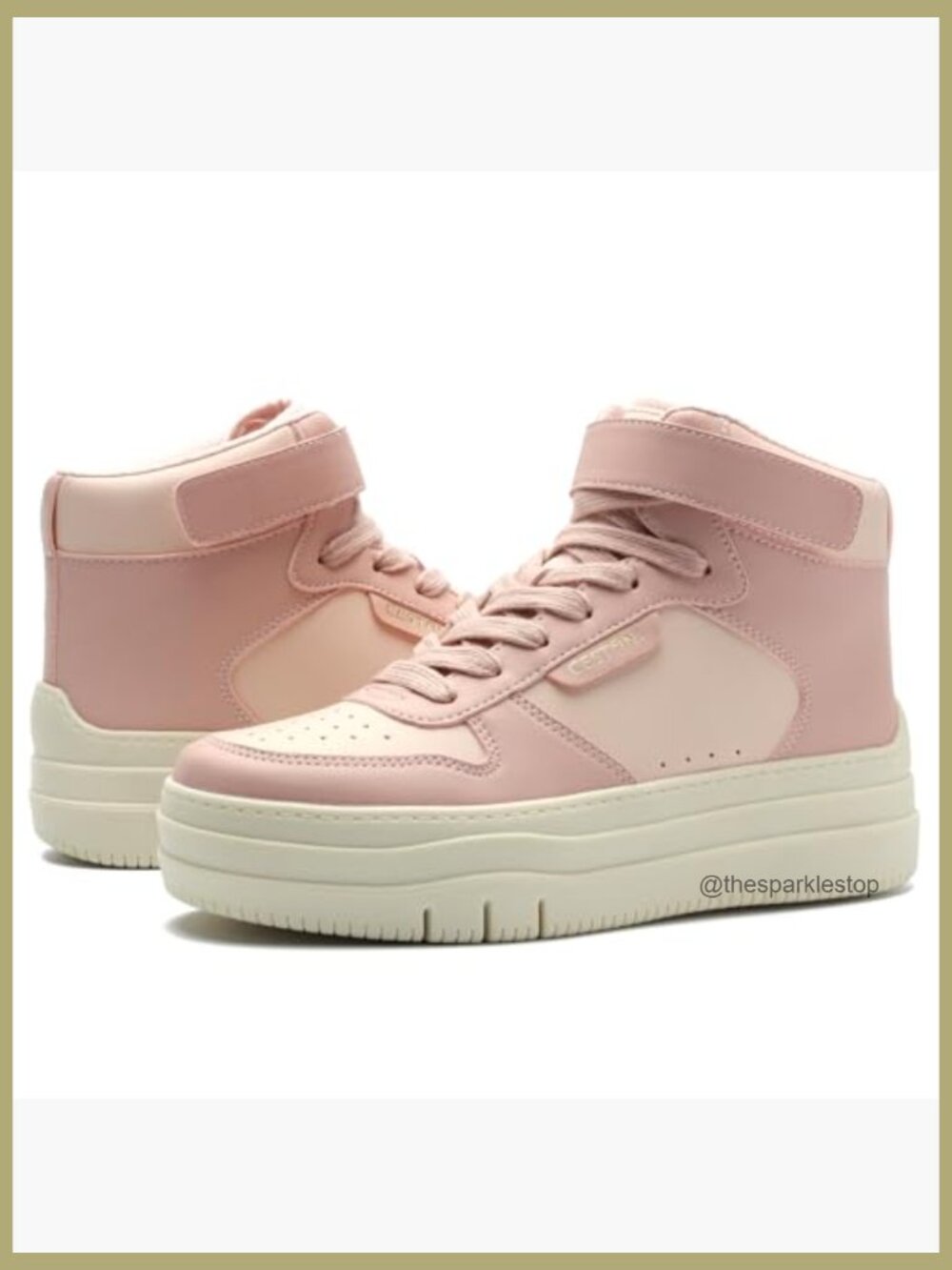 High Top Platform Sneakers, Heeled Fashion Tennis Shoes with Memory Foam - Picture 4 of 5